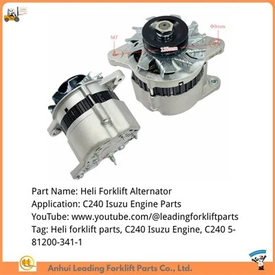 C240 Isuzu vélarhlutir|Heildsölu Heli Forklift Alternator|C240 5-81200-341-1