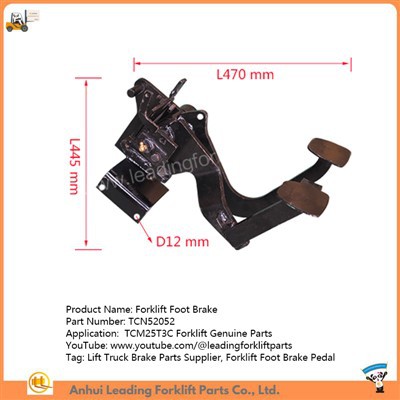 Fótbremsa fyrir lyftara