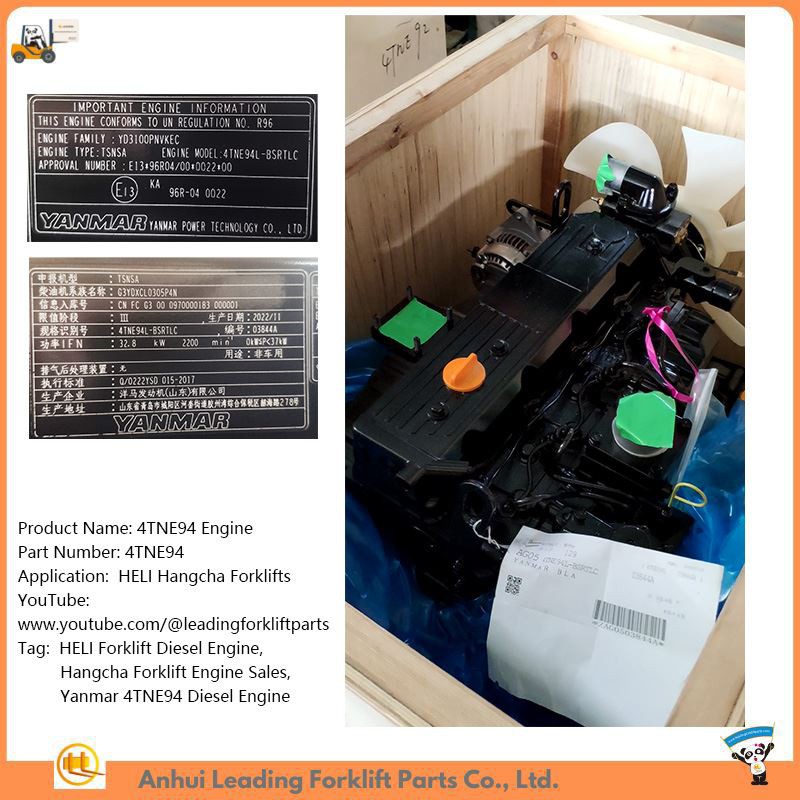 Vélarlyftari|Yanmar 4TNE94|HELI lyftaravél til sölu|Dreifingaraðili varahlutalyftari